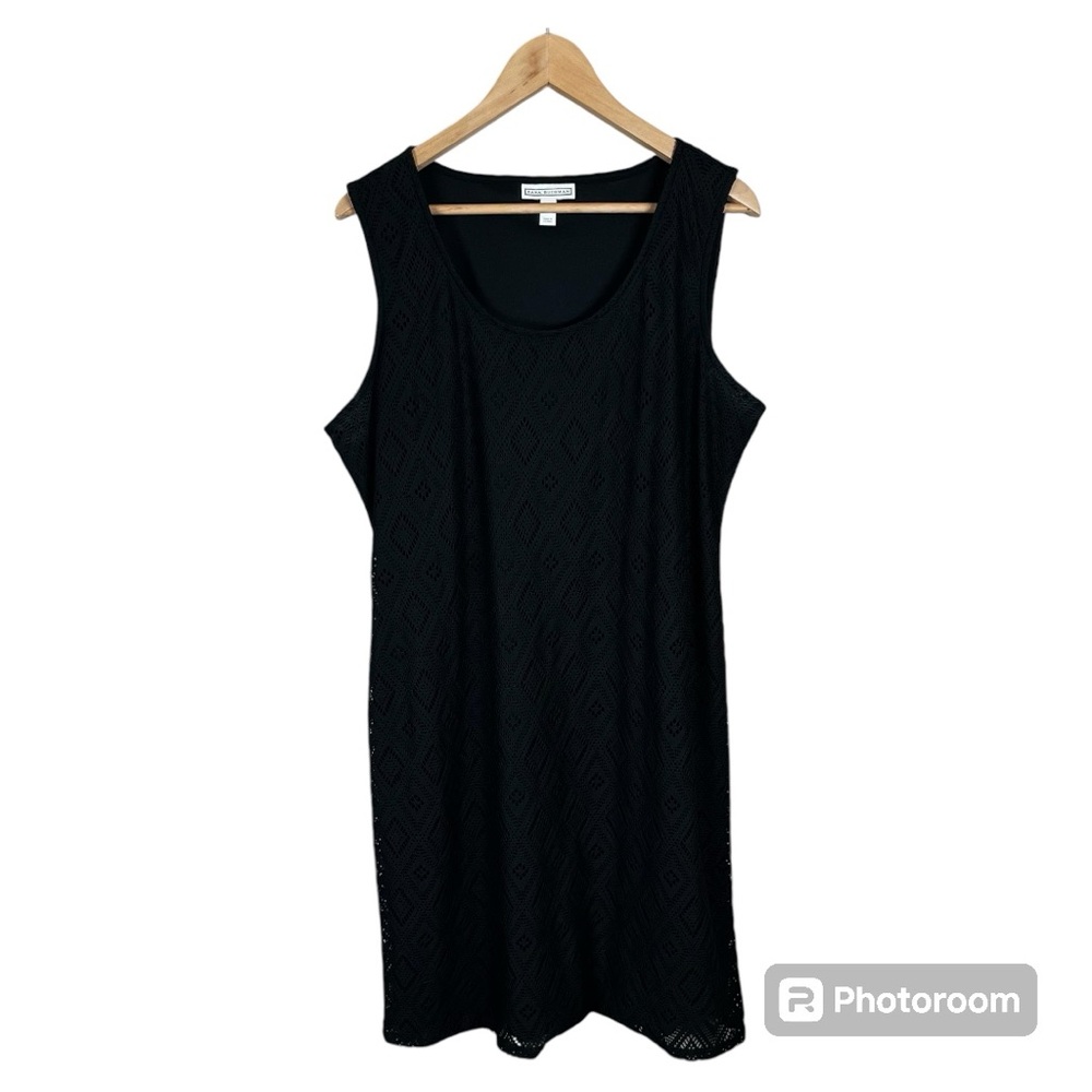 Dana Buchman Women’s Lace Lined Black Dress Sleeveless Size XL